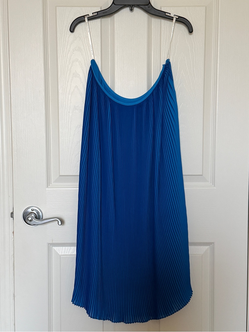 Cobalt Blue Accordion Pleated Skirt